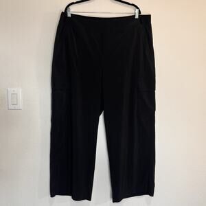 Athleta Brooklyn Heights Pants Plus Size 22 Black Cargo Pockets High Rise Casual